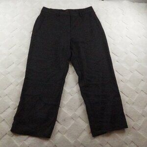 Quince Stretch Crepe Paper Bag Pants Womens 16 Black Formal Preppy